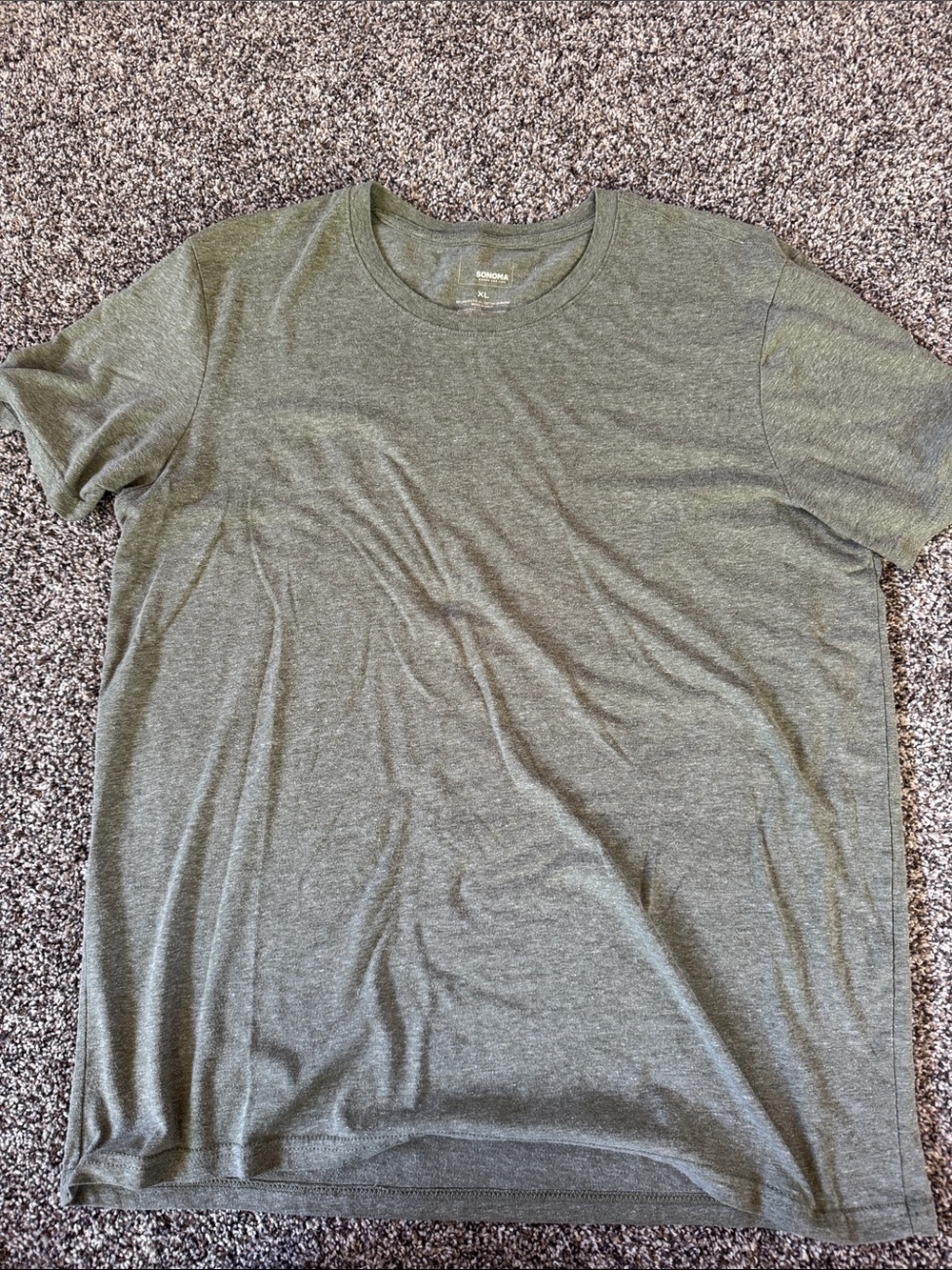 Sonoma Men's Short Sleeve Crew Tee - Olive Green Heather